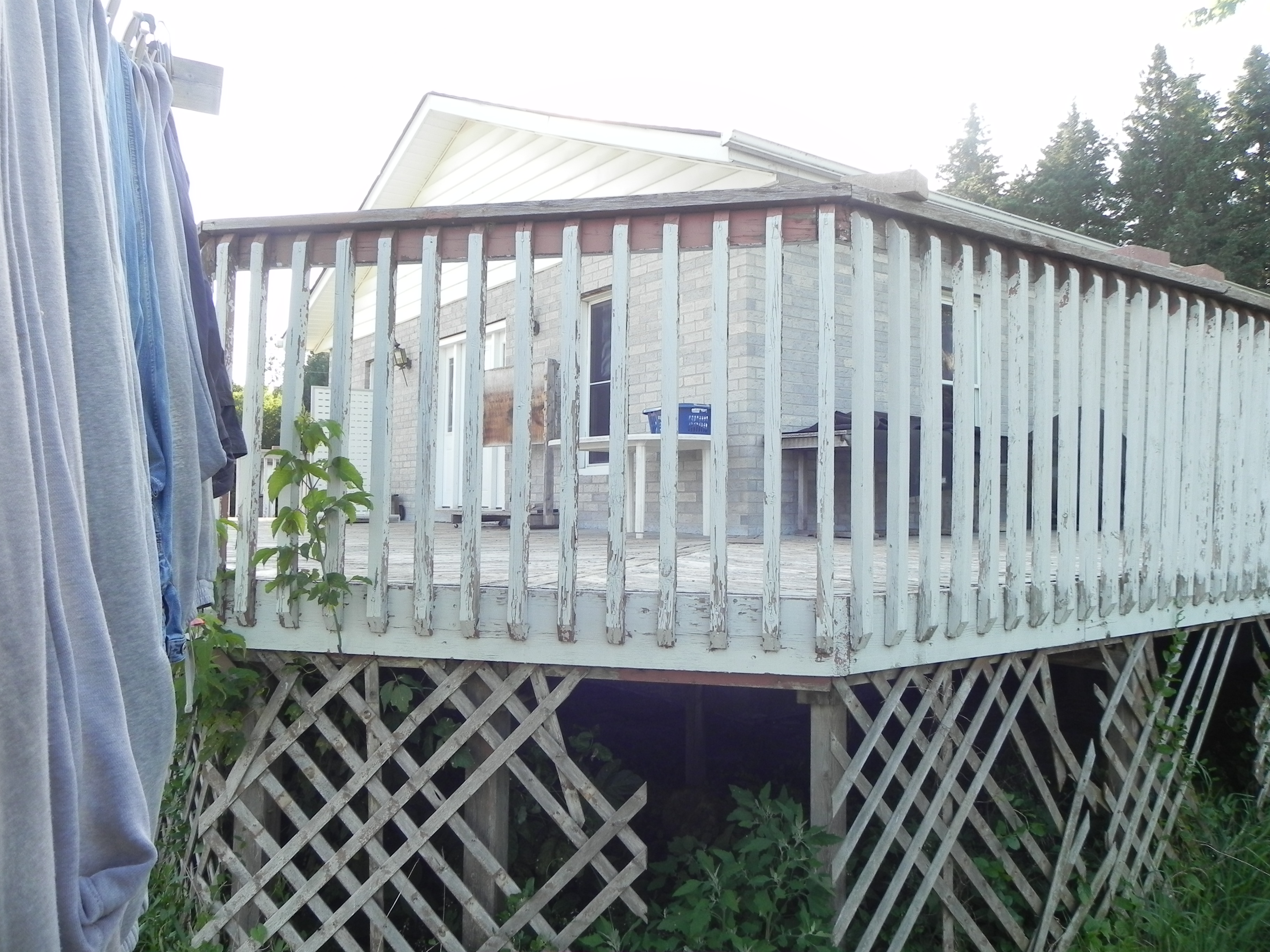 Uxbridge Deck Before Construction Angled Corner Architectural