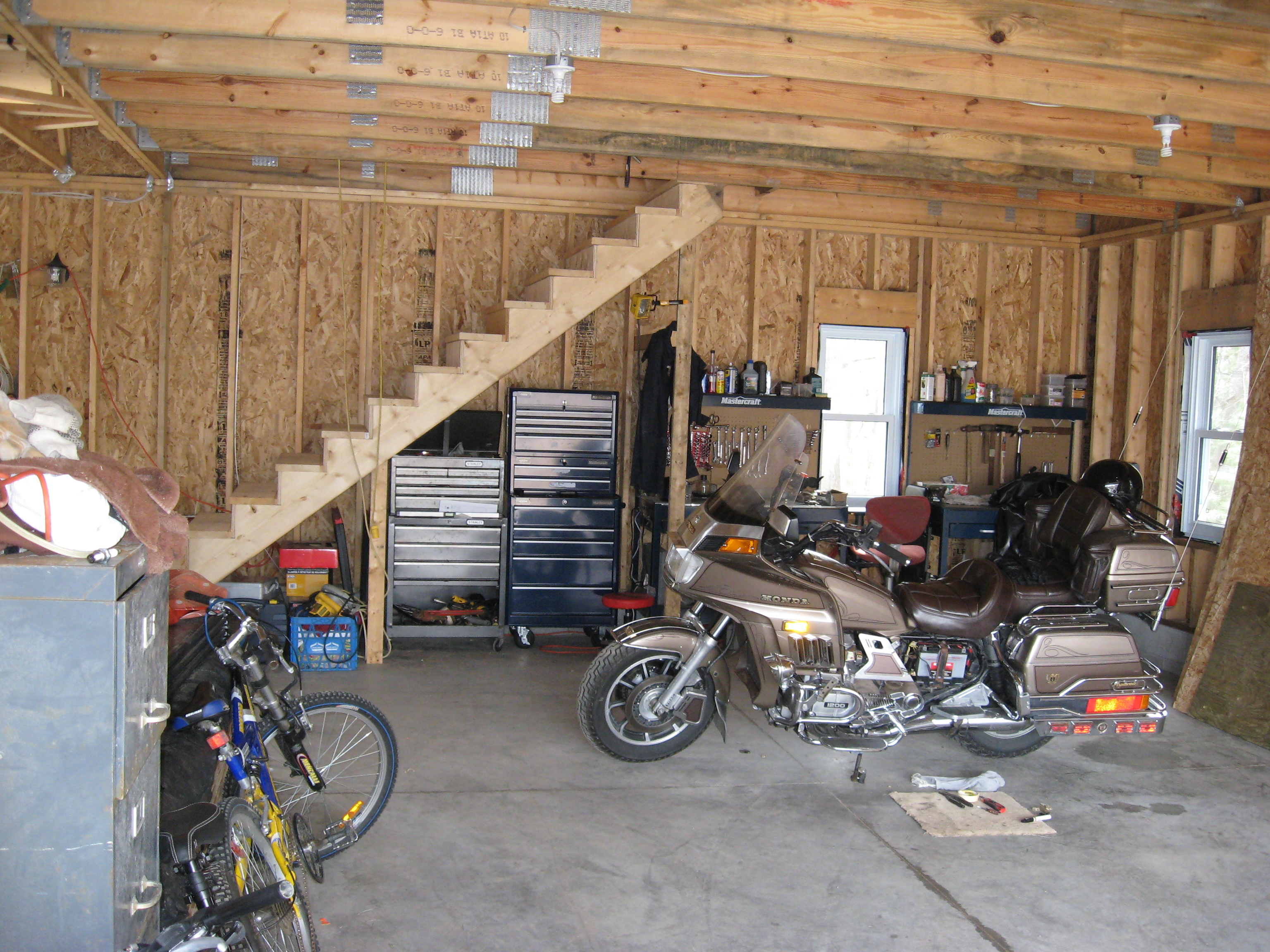 Partridge Bay Garage After Construction Unfinished Interior ...