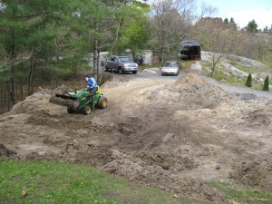 Partridge Bay Garage Before Construction Leveling Grade