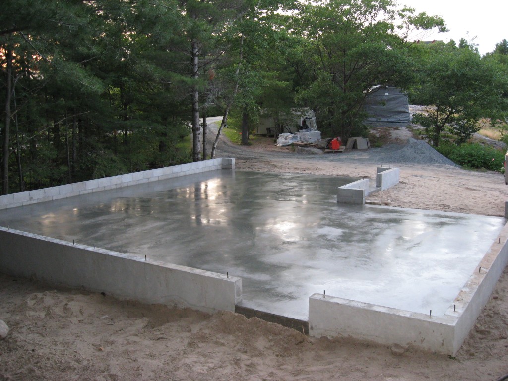 Partridge Bay Garage Before Construction Slab In