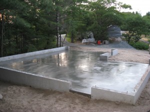 Partridge Bay Garage Before Construction Slab In