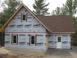 Partridge Bay Garage During Construction Left