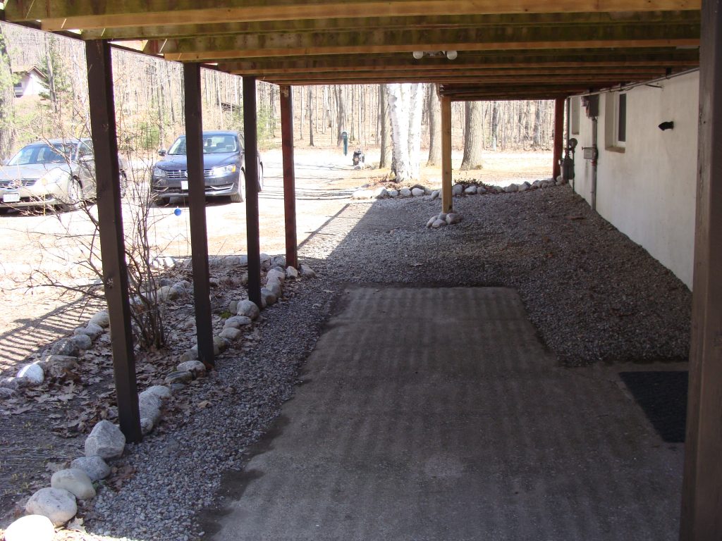 Tiny Deck Before Construction Under Deck Showing Relocated Posts