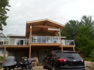 Tiny Covered Deck After Construction