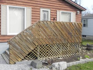 Keswick Deck #2 - Before Construction Front Left View