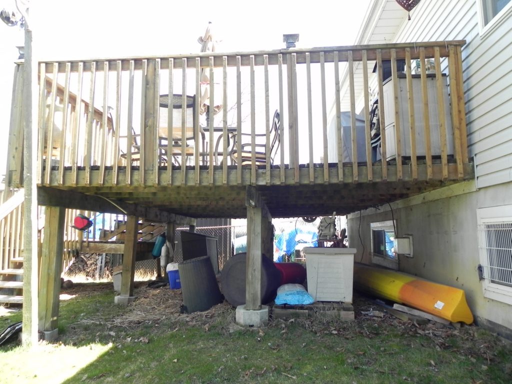 Elm Ave Deck - Before Construction Right Side View