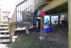 Elm Ave Deck - Before Construction Stair Landing Right