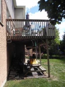Delayne Drive Deck - Before Construction Left Side View