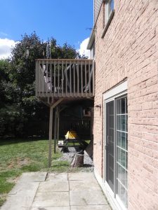 Delayne Drive Deck - Before Construction Right Side View