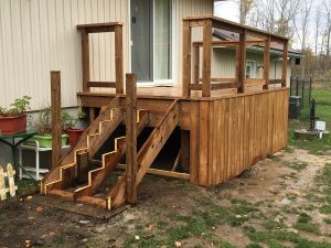 Willow Beach Deck 1 - During Construction - Left Side Corner View