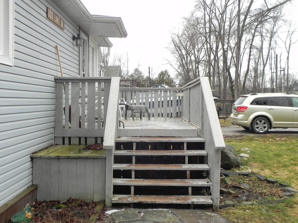 Willow Beach Deck 2 - Before Construction Left View.